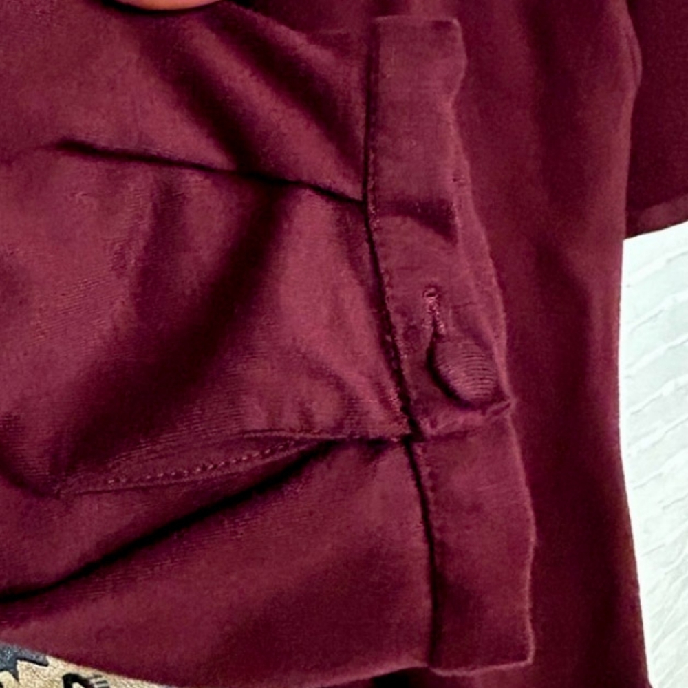 Eshakti Burgundy Embellished Cotton Knit Owl Dress W/ Pockets Size XL / 1X - Picture 7 of 12